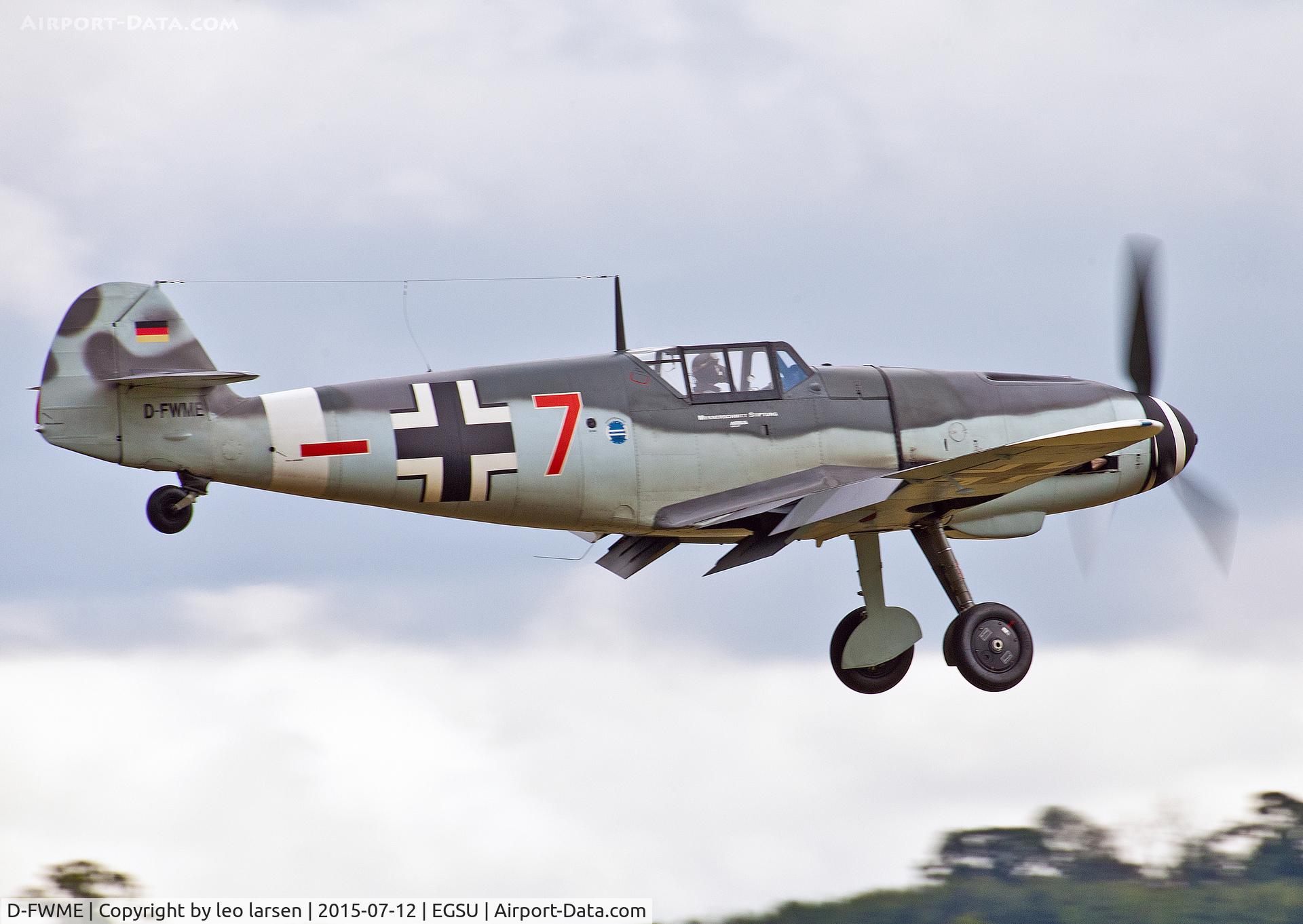 D-FWME, Messerschmitt Bf-109G-4 C/N 0139, Duxford 12.7.15