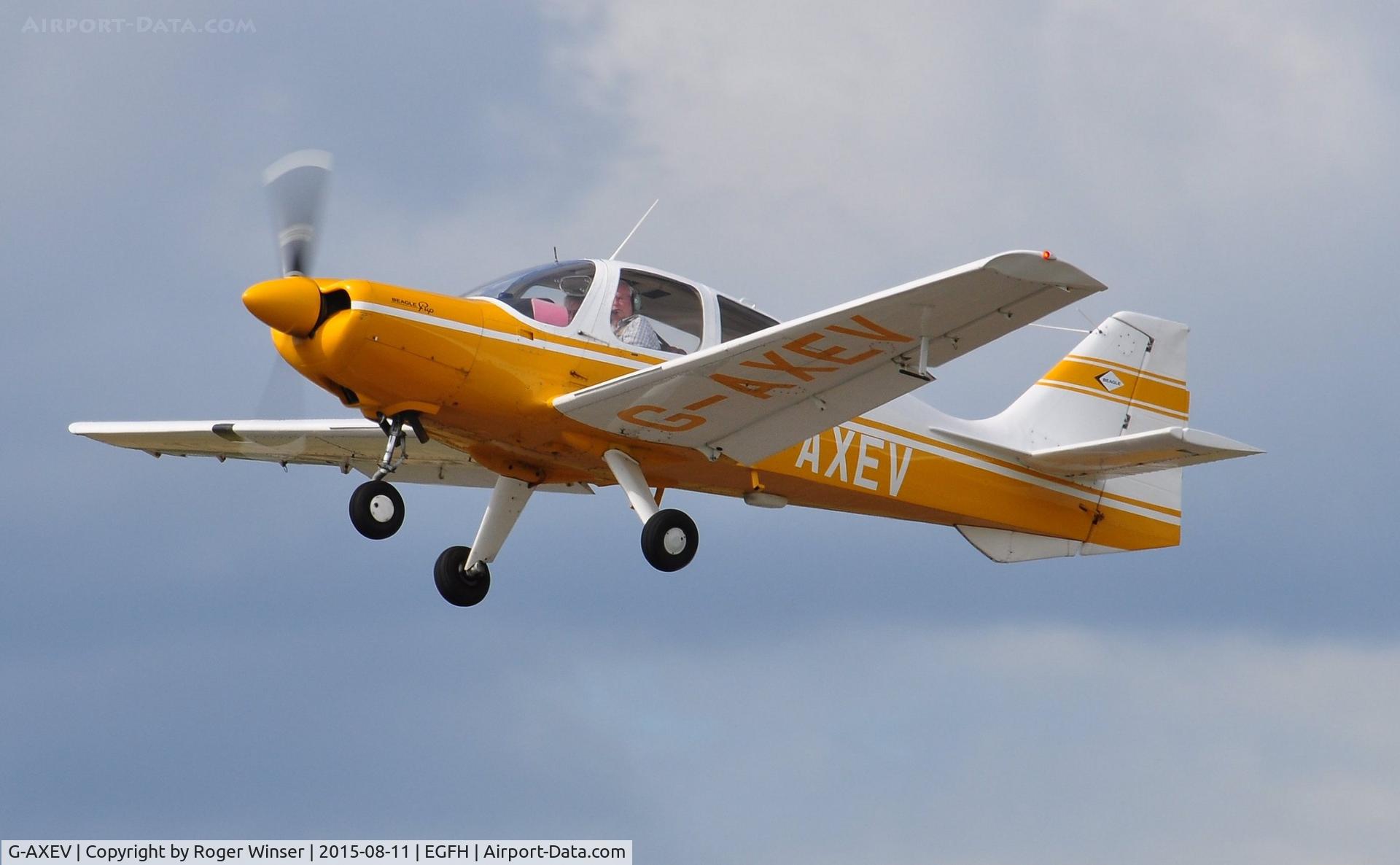 G-AXEV, 1969 Beagle B-121 Pup Series 2 (Pup 150) C/N B121-070, Visiting Pup 150 departing Runway 22.