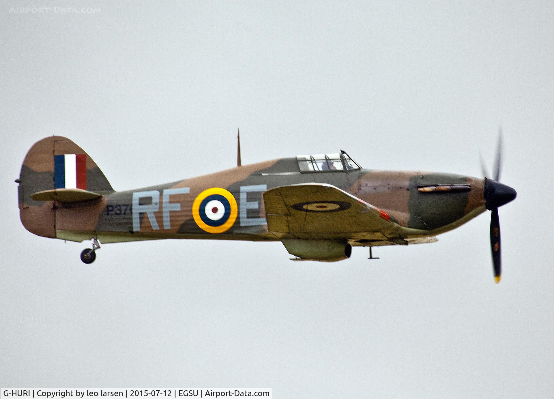 G-HURI, 1942 Hawker (CCF) Hurricane Mk12A C/N 72036, Duxford 12.7.15