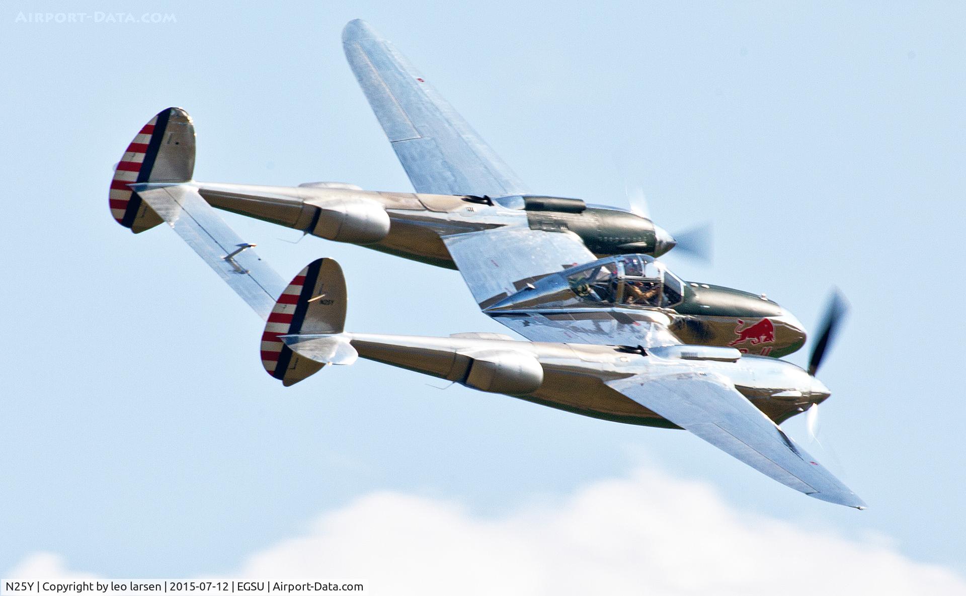 N25Y, 1944 Lockheed P-38L-5LO Lightning C/N AF44-53254, Duxford 12.7.15