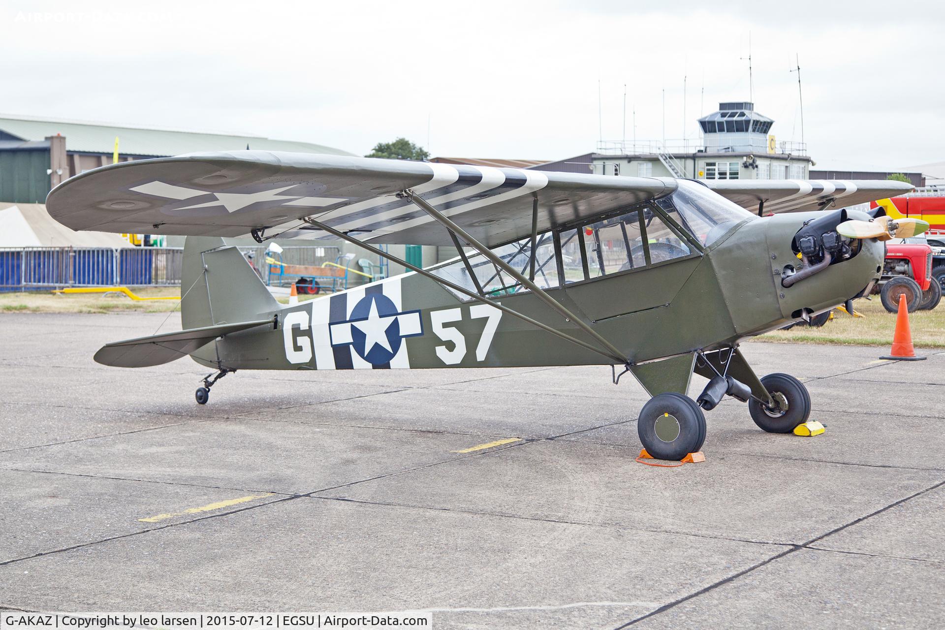 G-AKAZ, 1944 Piper L-4A Grasshopper C/N AN-1, Duxford 12.7.15