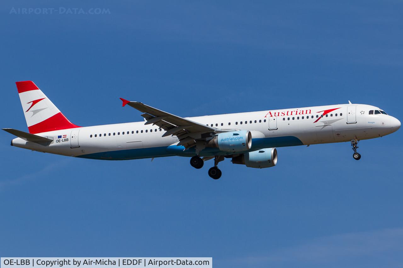 OE-LBB, 1995 Airbus A321-111 C/N 570, Austrian Airlines