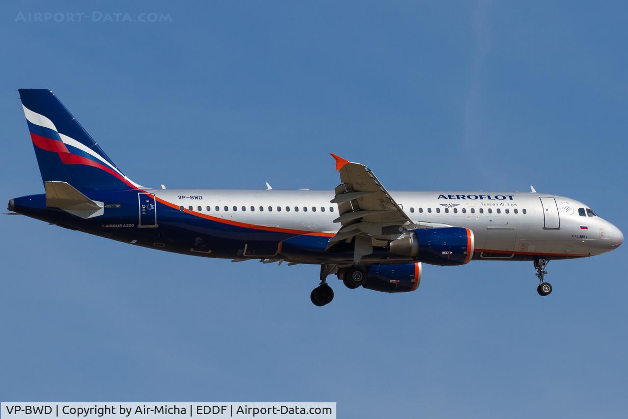 VP-BWD, 2003 Airbus A320-214 C/N 2116, Aeroflot