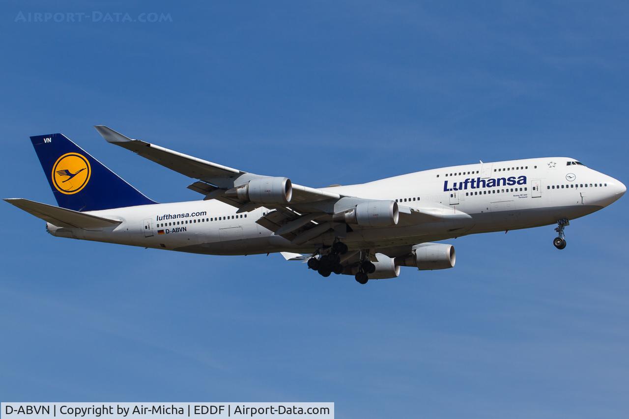 D-ABVN, 1992 Boeing 747-430 C/N 26427, Lufthansa