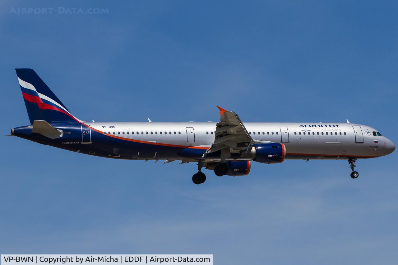 VP-BWN, 2004 Airbus A321-211 C/N 2330, Aeroflot