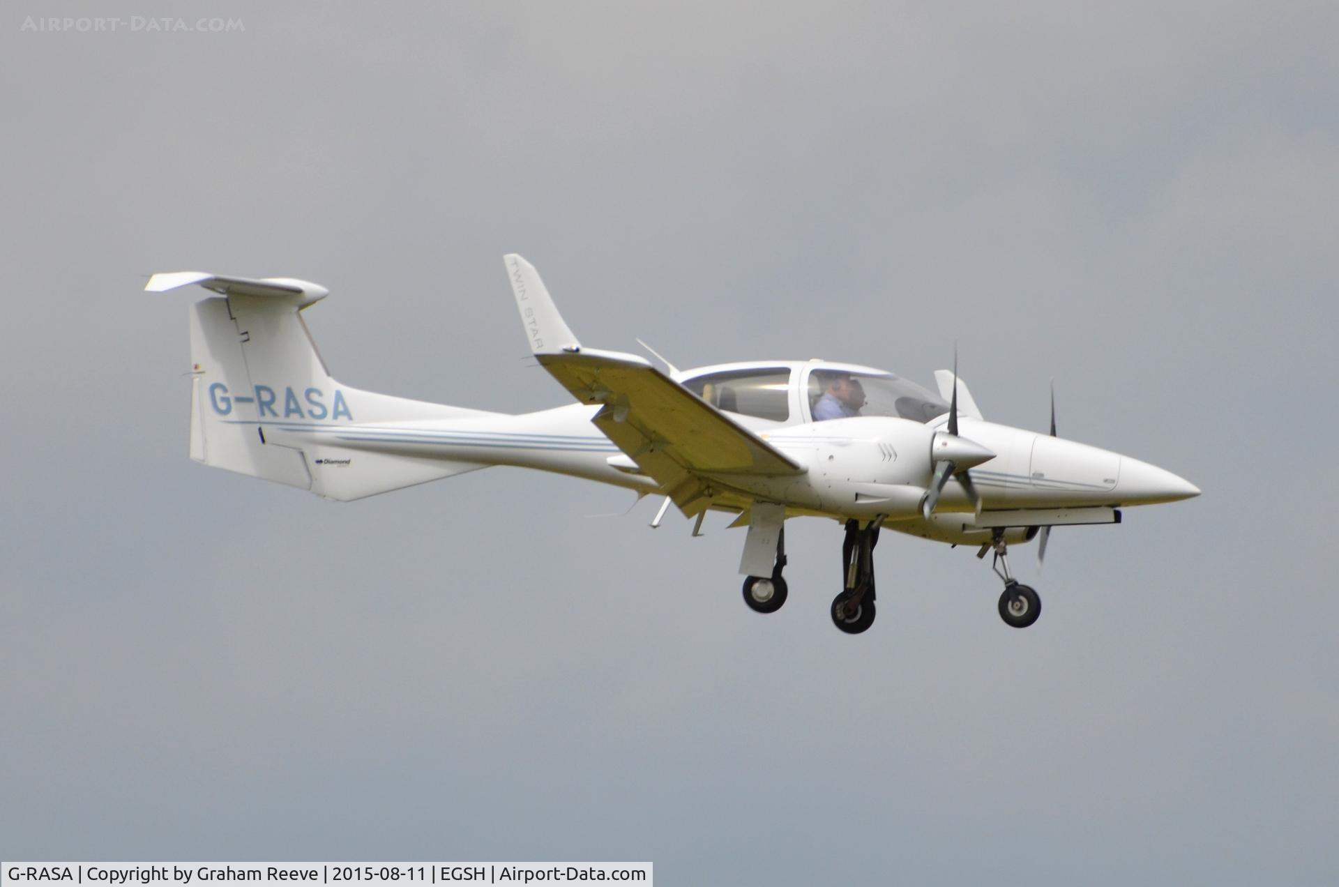 G-RASA, 2006 Diamond DA-42 Twin Star C/N 42.144, Landing at Norwich.