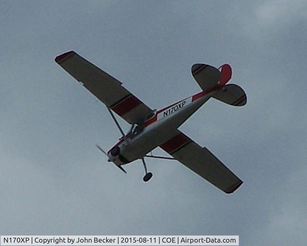 N170XP, 1948 Cessna 170 C/N 18523, Landing @ Coeur d'Alene, Idaho, final approach on 2015-08-11