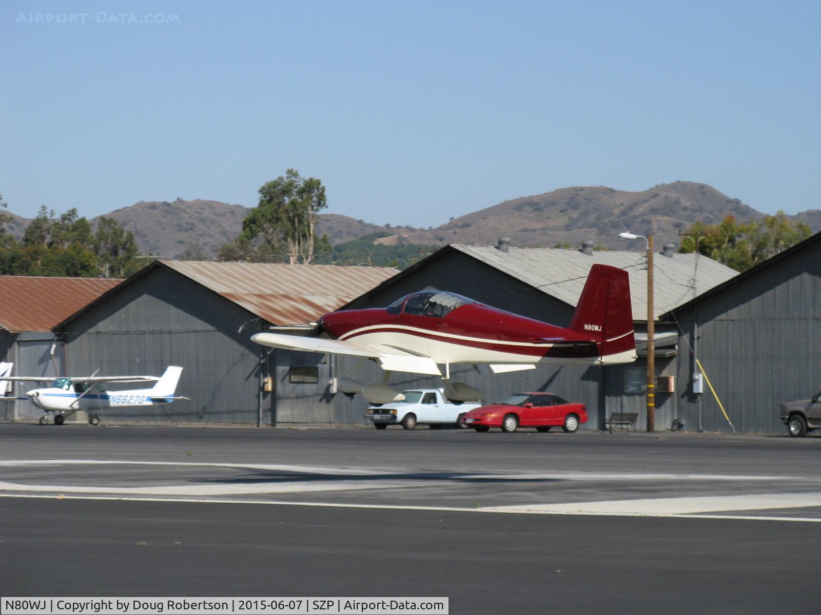 N80WJ, 2014 Vans RV-7A C/N 72575, 2015 Richmond VAN's RV-7A, ECI TITAN IOX-360-A4H1N 191 Hp, landing Rwy 22