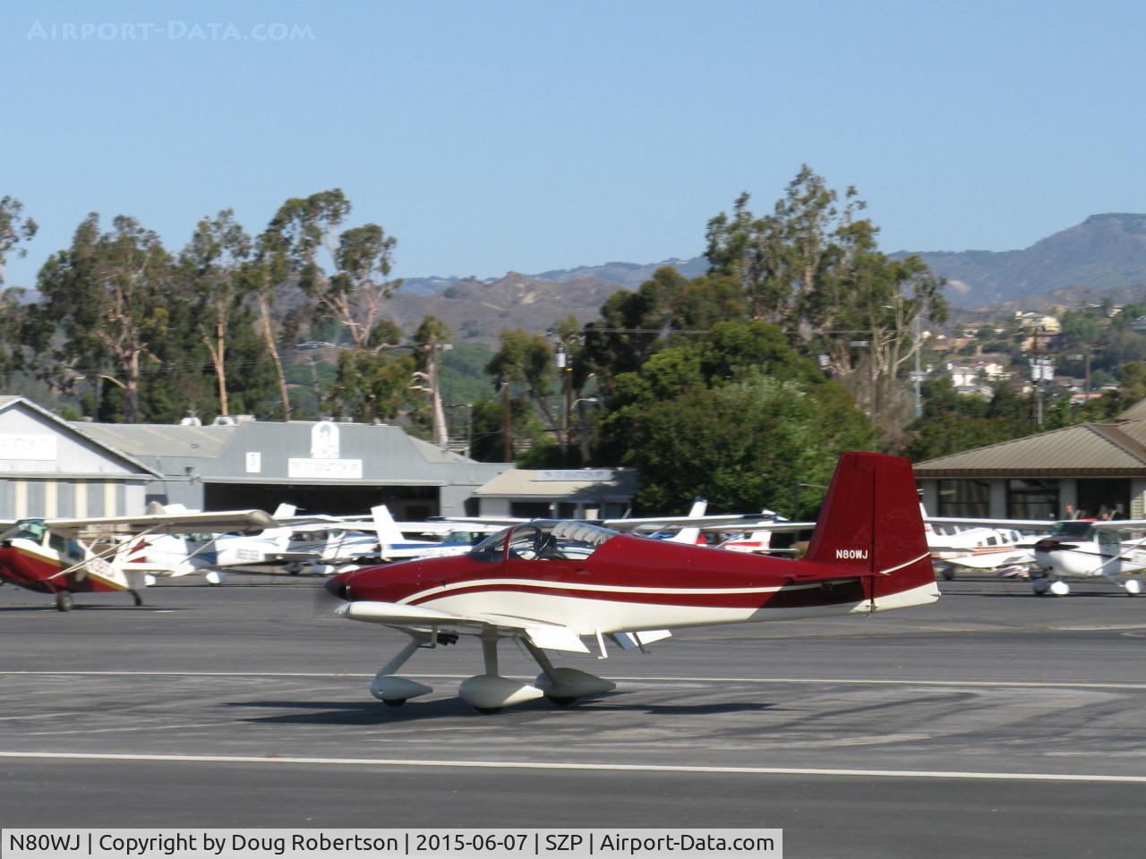 N80WJ, 2014 Vans RV-7A C/N 72575, 2015 Richmond VAN's RV-7A, ECI TITAN IOX-360-A4H1N 191 Hp, landing roll Rwy 22