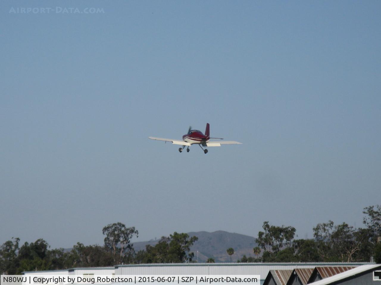 N80WJ, 2014 Vans RV-7A C/N 72575, 2015 Richmond VAN's RV-7A, ECI TITAN IOX-360-A4H1N 191 Hp, another takeoff climb Rwy 22