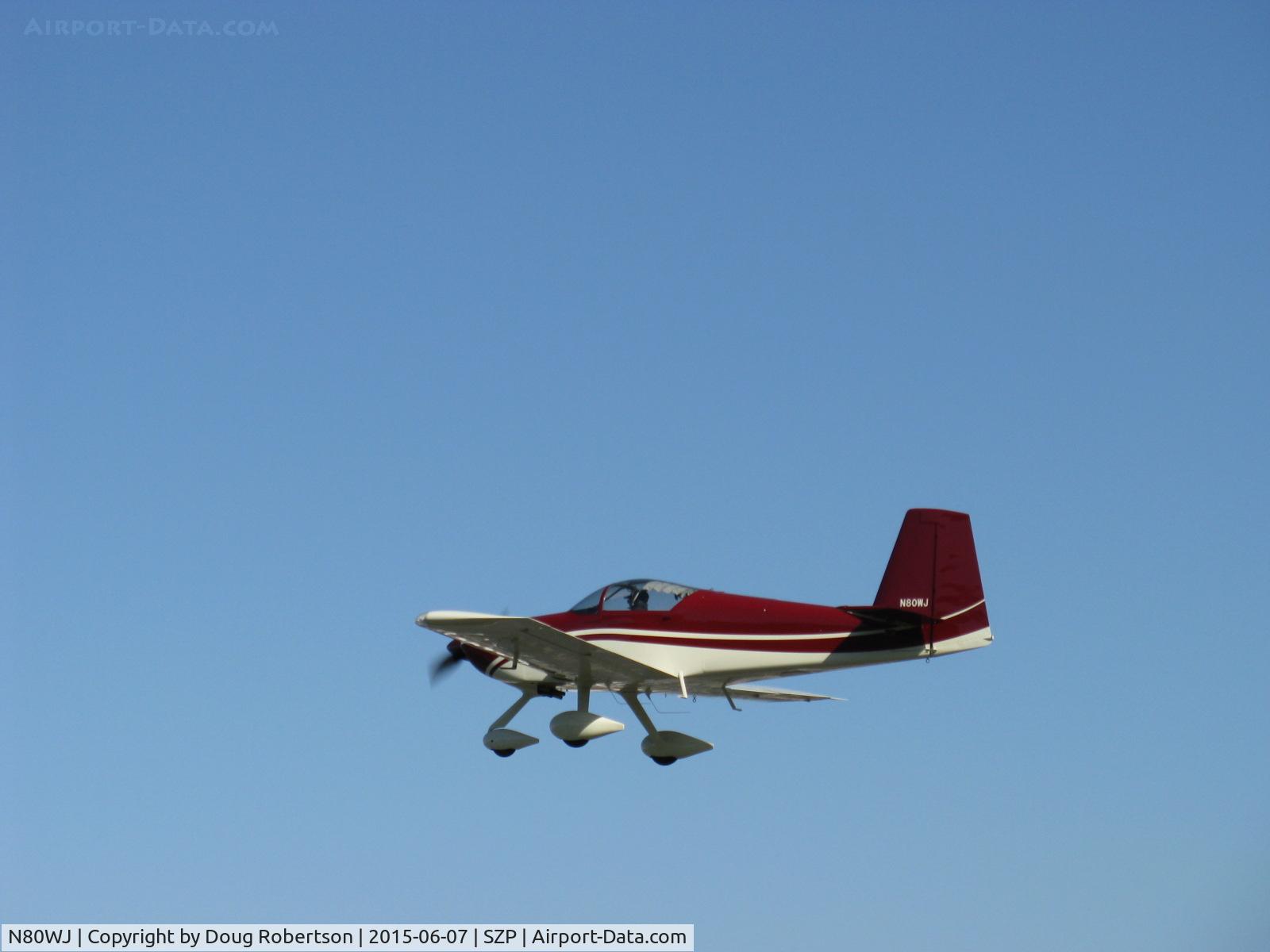 N80WJ, 2014 Vans RV-7A C/N 72575, 2015 Richmond VAN's RV-7A, ECI TITAN IOX-360-A4H1N 191 Hp, takeoff climb Rwy 22 for pattern work