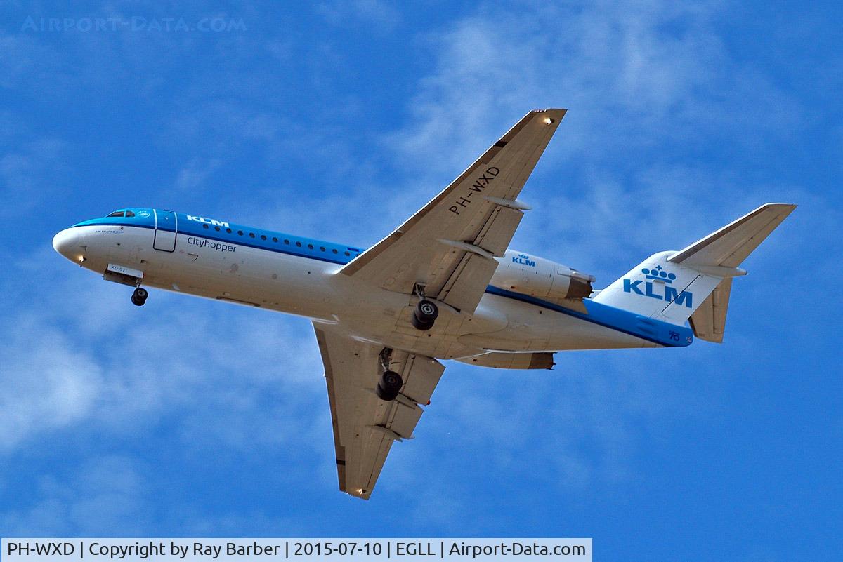 PH-WXD, 1995 Fokker 70 (F-28-0070) C/N 11563, Fokker F-70 [11563] (KLM cityhopper) Home~G 10/07/2015