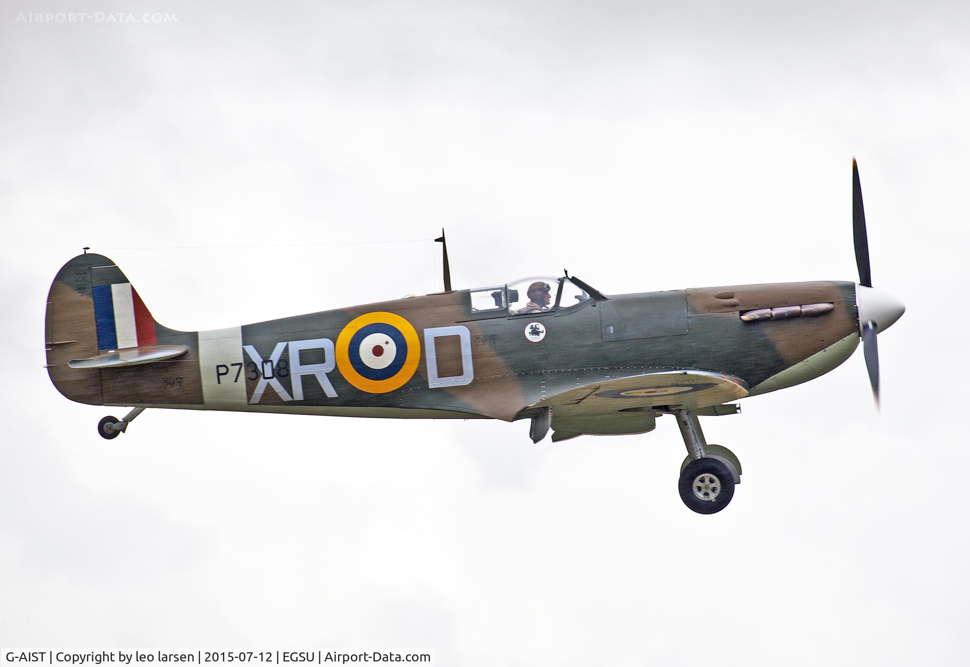 G-AIST, 1941 Supermarine 300 Spitfire Mk1A C/N WASP/20/2, Duxford 12.7.15