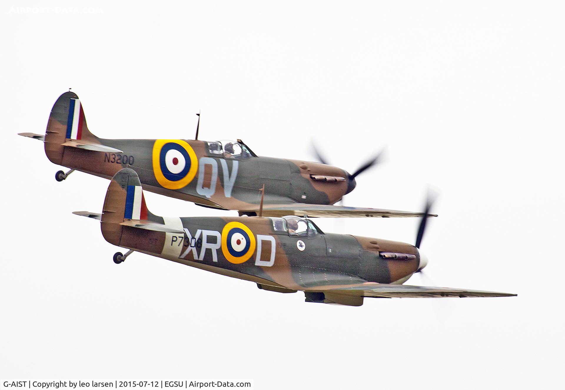 G-AIST, 1941 Supermarine 300 Spitfire Mk1A C/N WASP/20/2, Duxford 12.7.15