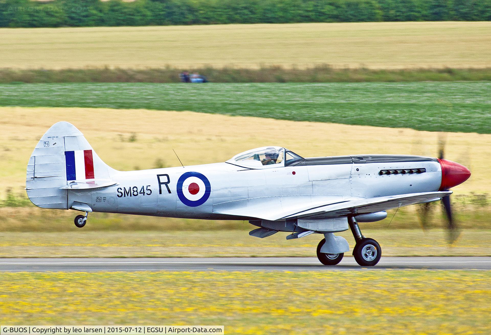 G-BUOS, 1945 Supermarine 394 Spitfire FR.XVIIIe C/N 6S/672224, Duxford 12.7.15