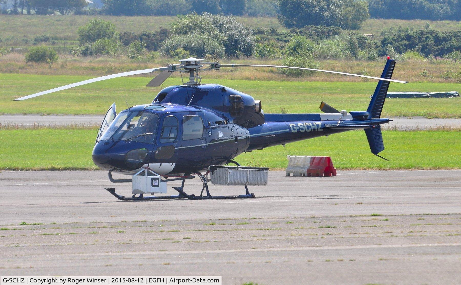 G-SCHZ, 1999 Eurocopter AS-355N Ecureuil 2 C/N 5663, Visiting Twin Squirrel operated by Veritair Aviation. Previously registered ZS-HND.
