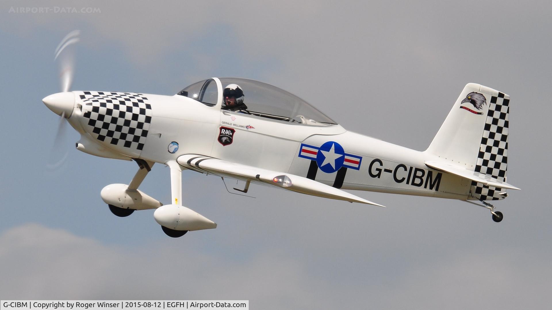 G-CIBM, 2013 Vans RV-8 C/N LAA 303-15083, Resident Vans RV-8 departing Runway 22.