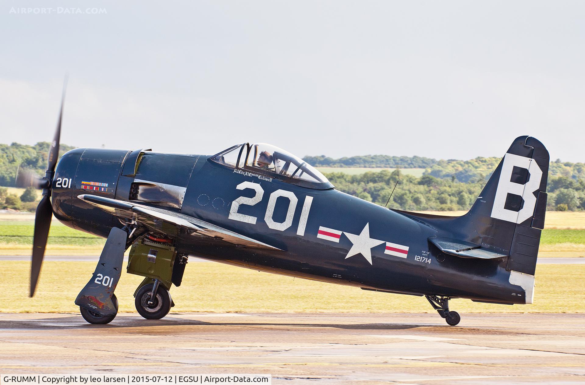 G-RUMM, 1948 Grumman F8F-2 (G58) Bearcat C/N D.1088, Duxford 12.7.15