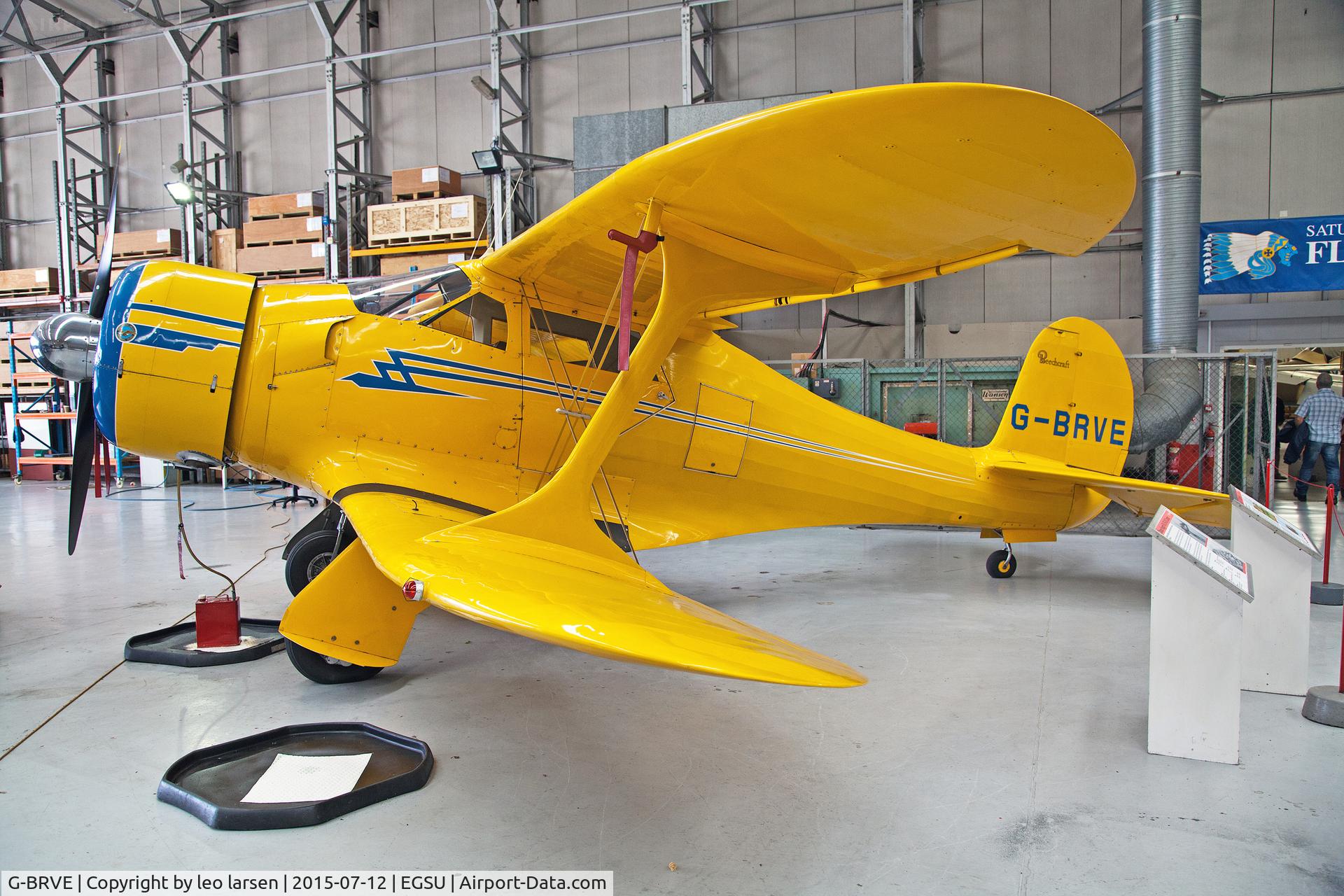 G-BRVE, 1945 Beech D17S Staggerwing C/N 6701, Duxford 12.7.15
