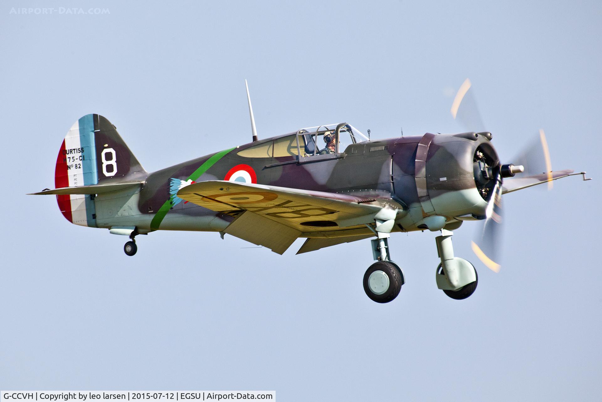 G-CCVH, 1939 Curtiss H-75A-1 C/N 12881, Duxford 12.7.15