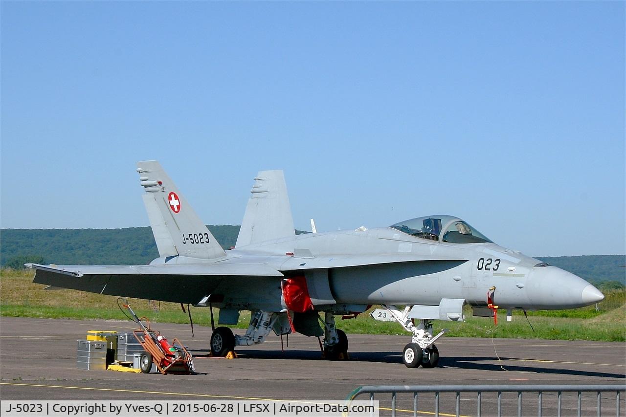 J-5023, McDonnell Douglas F/A-18C Hornet C/N 1372/SFC023, McDonnell Douglas FA-18C Hornet, Static display, Luxeuil-St Sauveur Air Base 116(LFSX) Air show 2015