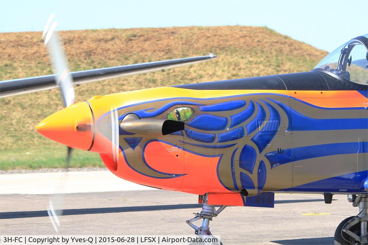 3H-FC, Pilatus PC-7 Turbo Trainer C/N 414, Pilatus PC-7 Turbo Trainer, Art nose, Luxeuil-St Sauveur  Air Base 116 (LFSX) Air show 2015