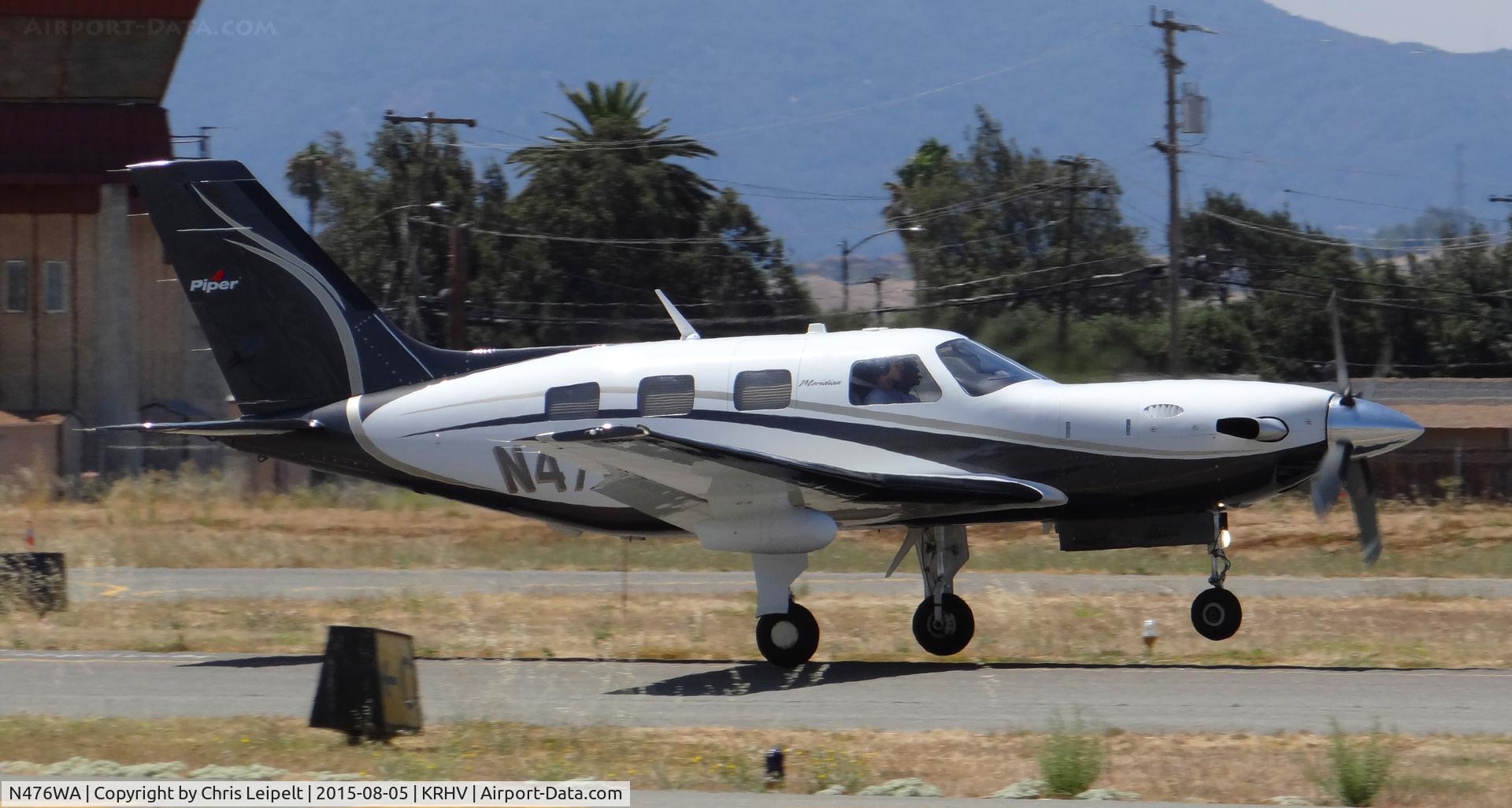 N476WA, Piper PA-46-500TP Meridian C/N 4697476, BDQ Properties LLC beautiful Piper Meridian departing runway 31R at Reid Hillview Airport, CA.