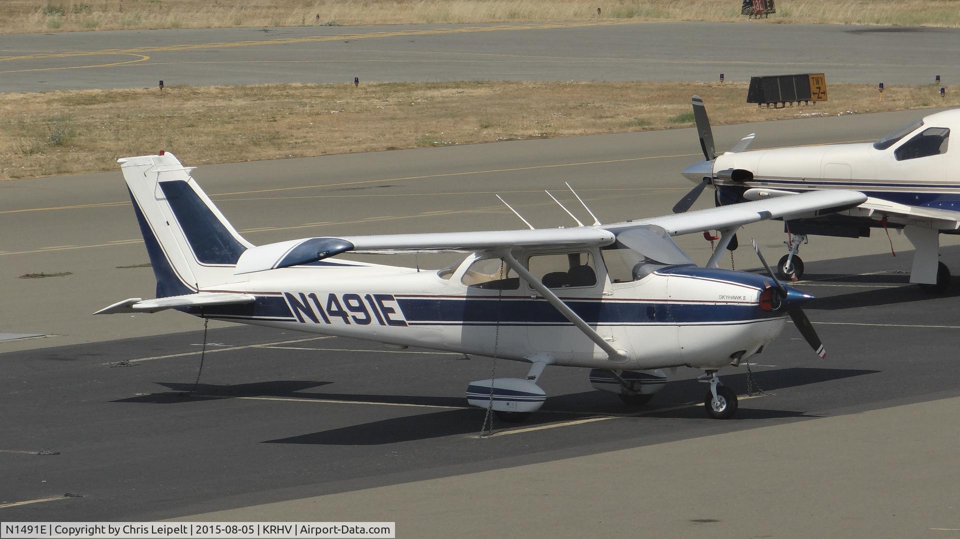 N1491E, 1978 Cessna 172N C/N 17271021, A locally based 1978 Cessna 172N parked at transient parking after getting a fresh coat of wax at Reid Hillview Airport, CA.