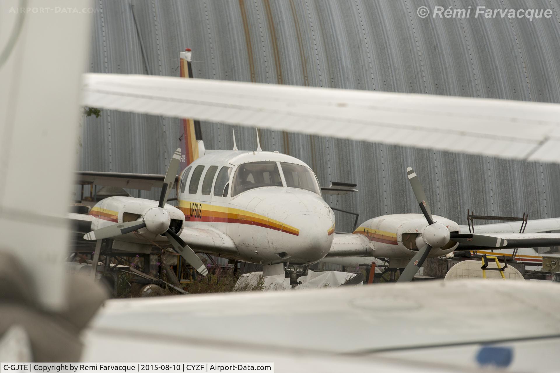 C-GJTE, 1969 Piper PA-31 C/N 31 464, Appears to be structurally fine, but located in scrap section of Ursus Aviation yard.