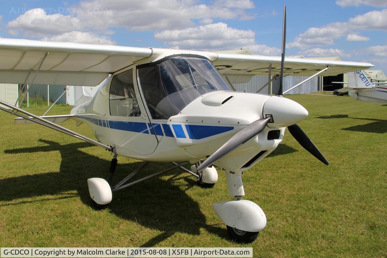 G-CDCO, 2005 Comco Ikarus C42 FB UK C/N PFA 322-14315, Ikarus C42 FB, resident at Fishburn Airfield, August 8th 2015.