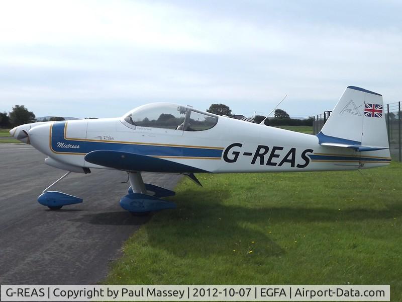 G-REAS, 1995 Vans RV-6A C/N PFA 181-12188, This aircraft lives at Sleap.