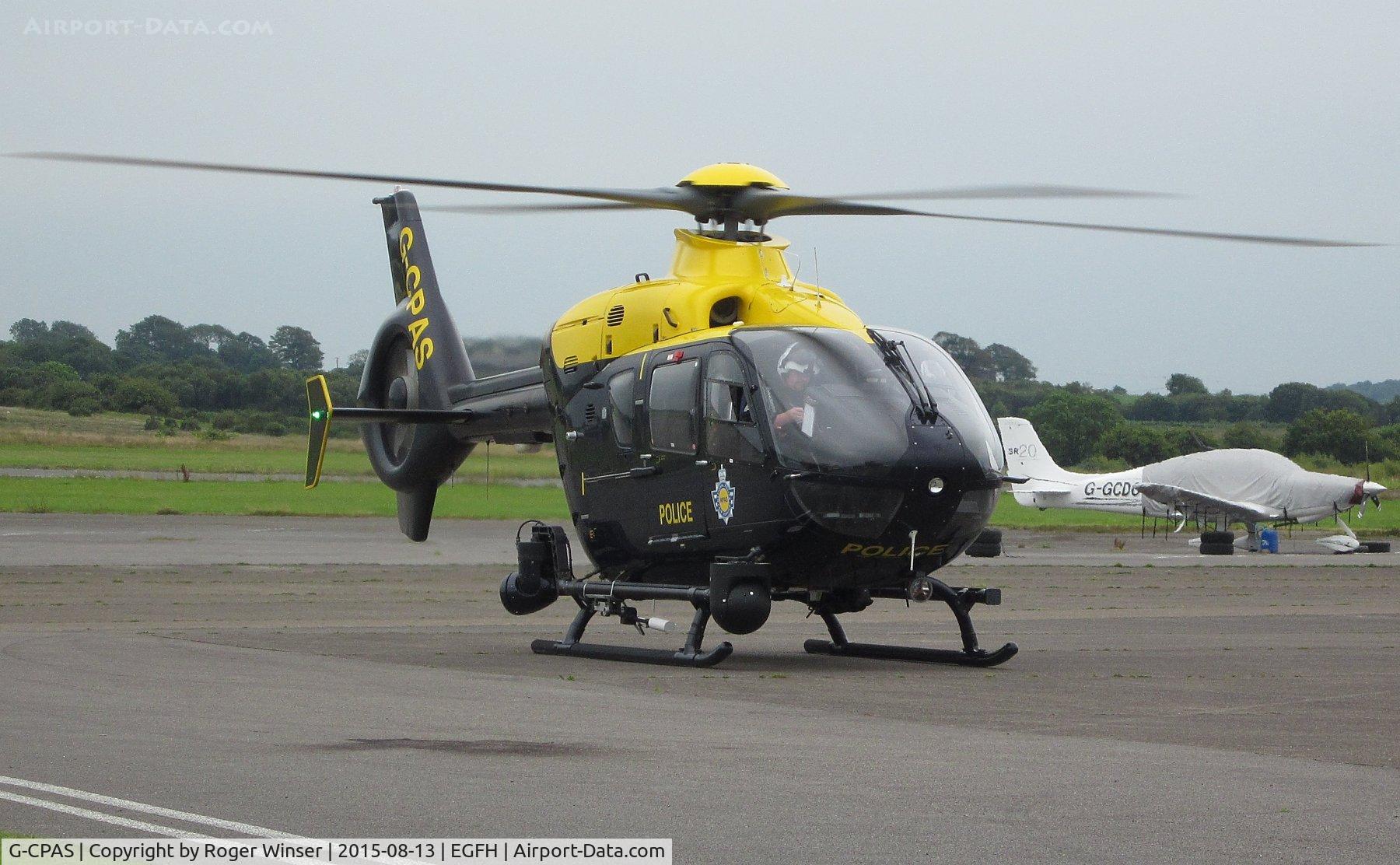 G-CPAS, 2010 Eurocopter EC-135P-2+ C/N 0920, Visiting helicopter operated by the National Police Air Service in the South Wales area.