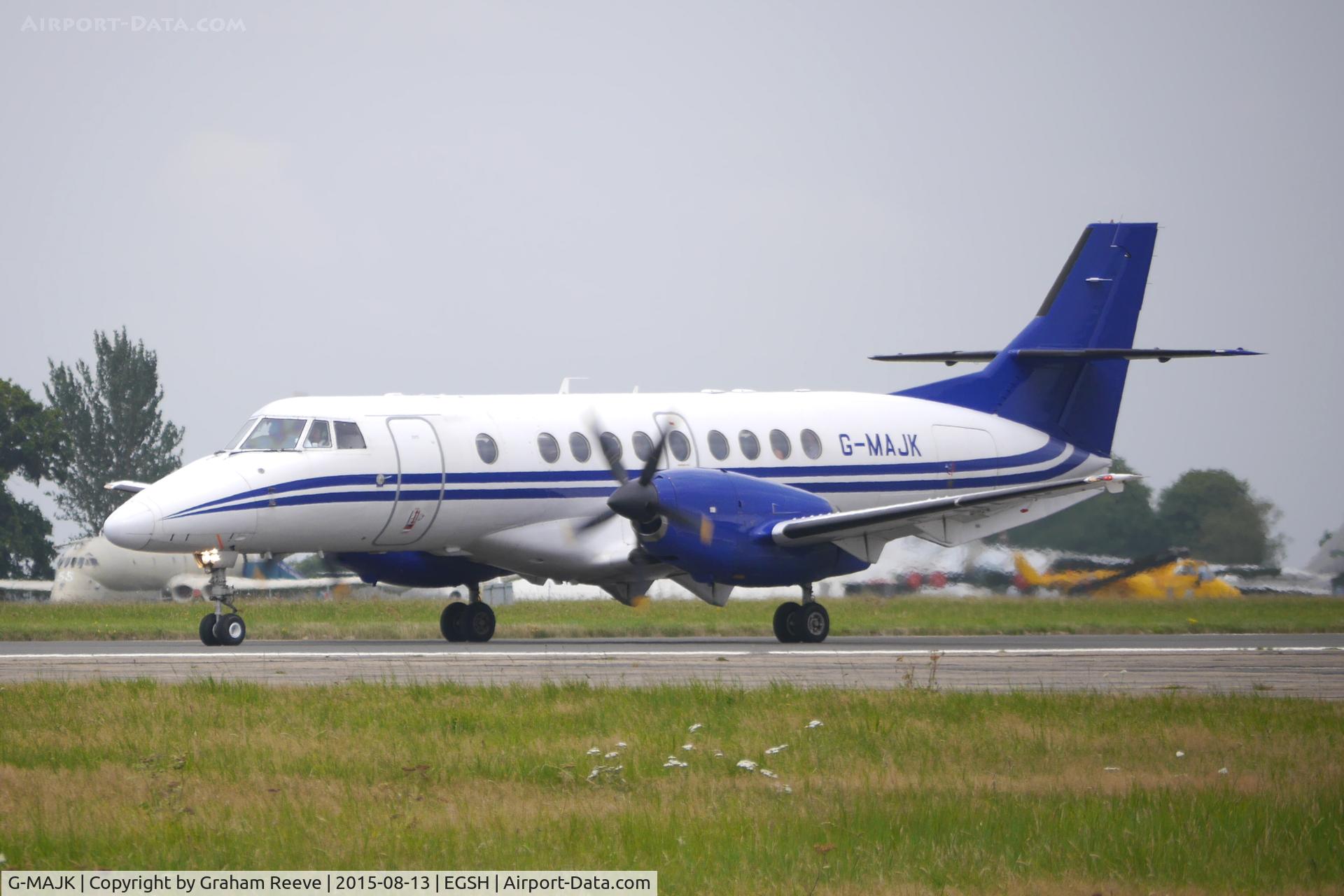 G-MAJK, 1995 British Aerospace Jetstream 41 C/N 41070, About to depart from Norwich.