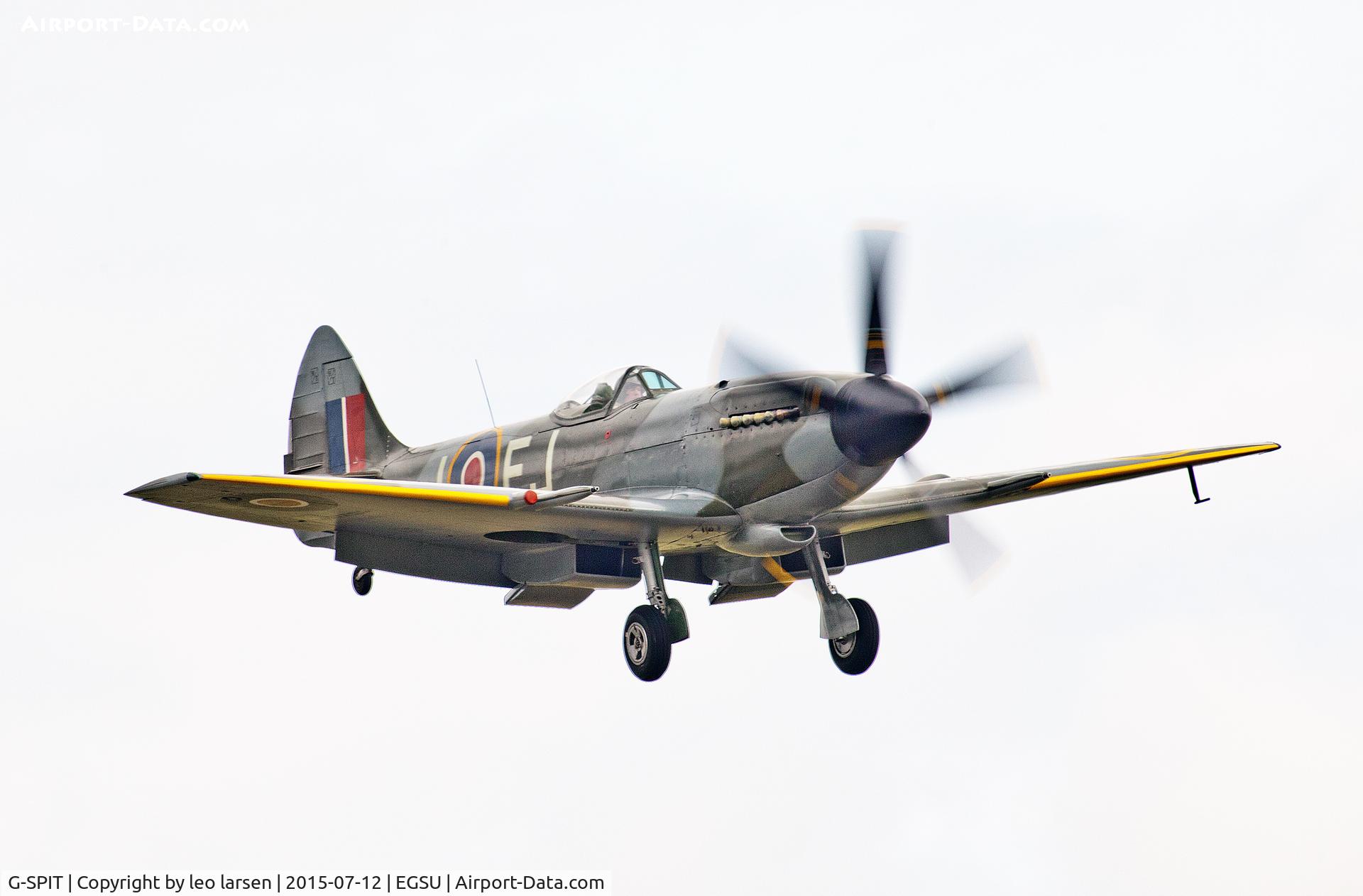 G-SPIT, 1944 Supermarine 379 Spitfire FR.XIV C/N 6S/649205, Duxford 12.7.15