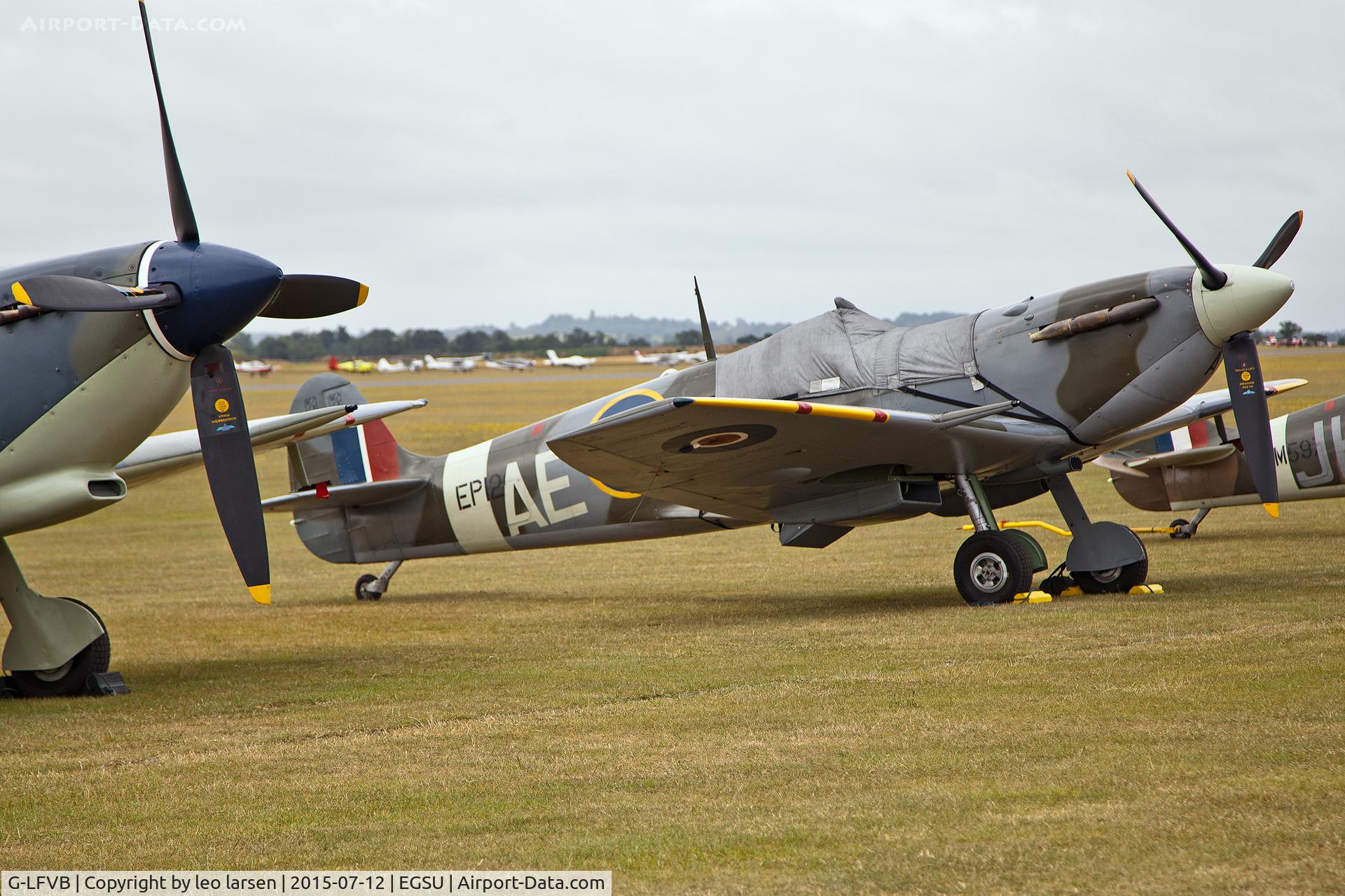 G-LFVB, 1942 Supermarine 349 Spitfire LF.Vb C/N CBAF.2403, Duxford 12.7.15
