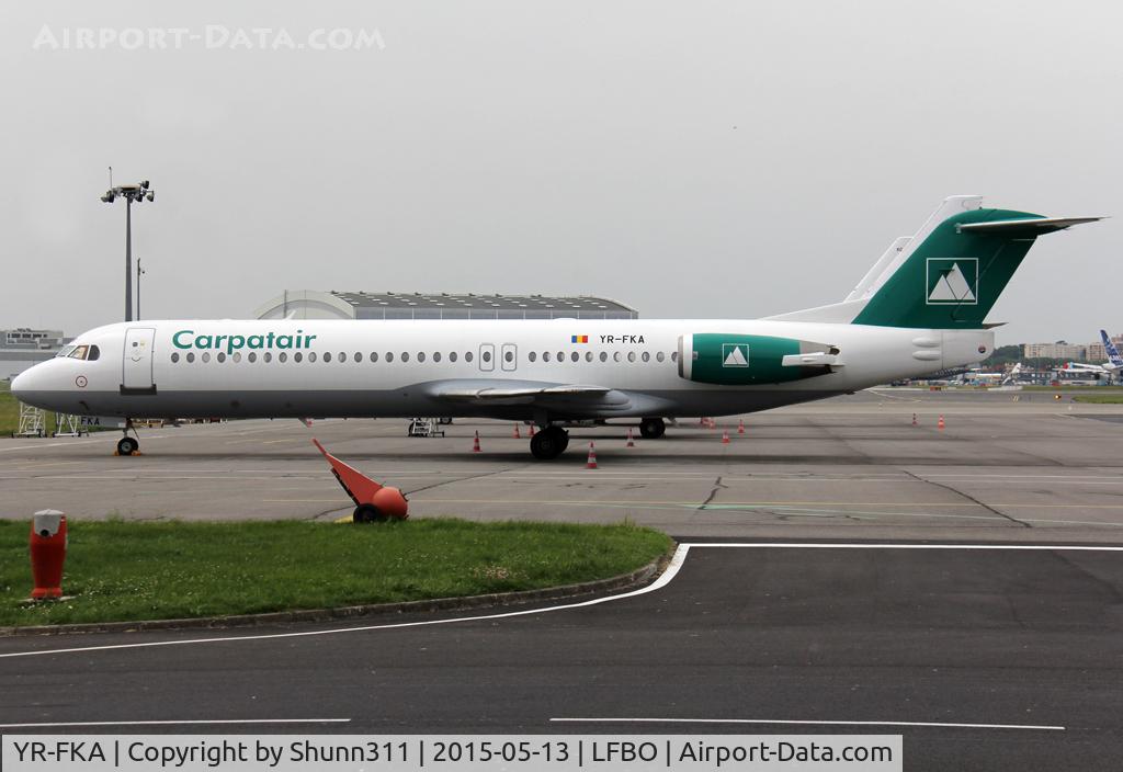YR-FKA, 1991 Fokker 100 (F-28-0100) C/N 11340, Parked at the Old Terminal...