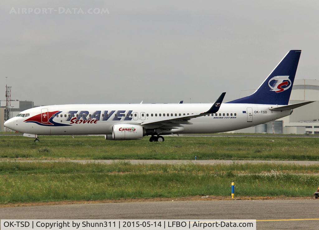 OK-TSD, 2014 Boeing 737-8Q8 C/N 41795, Taxiing holding point rwy 32R for departure...