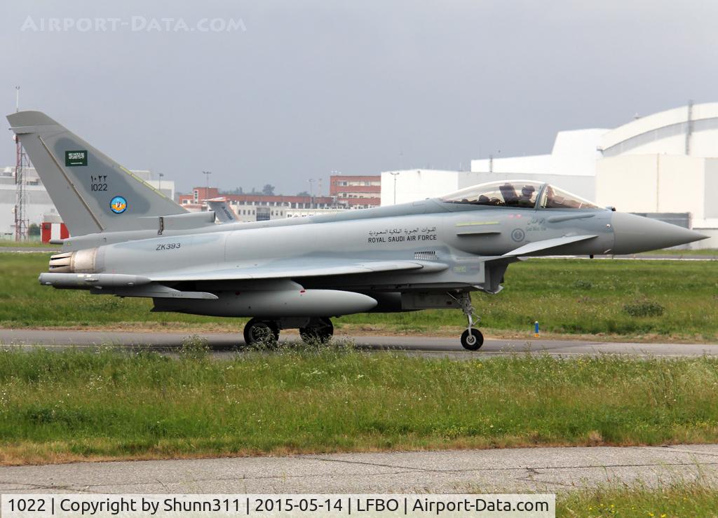 1022, 2015 Eurofighter EF-2000 Typhoon C/N 419/CS028, Delivery day on ferry flight from Warton to Saudi Arabia