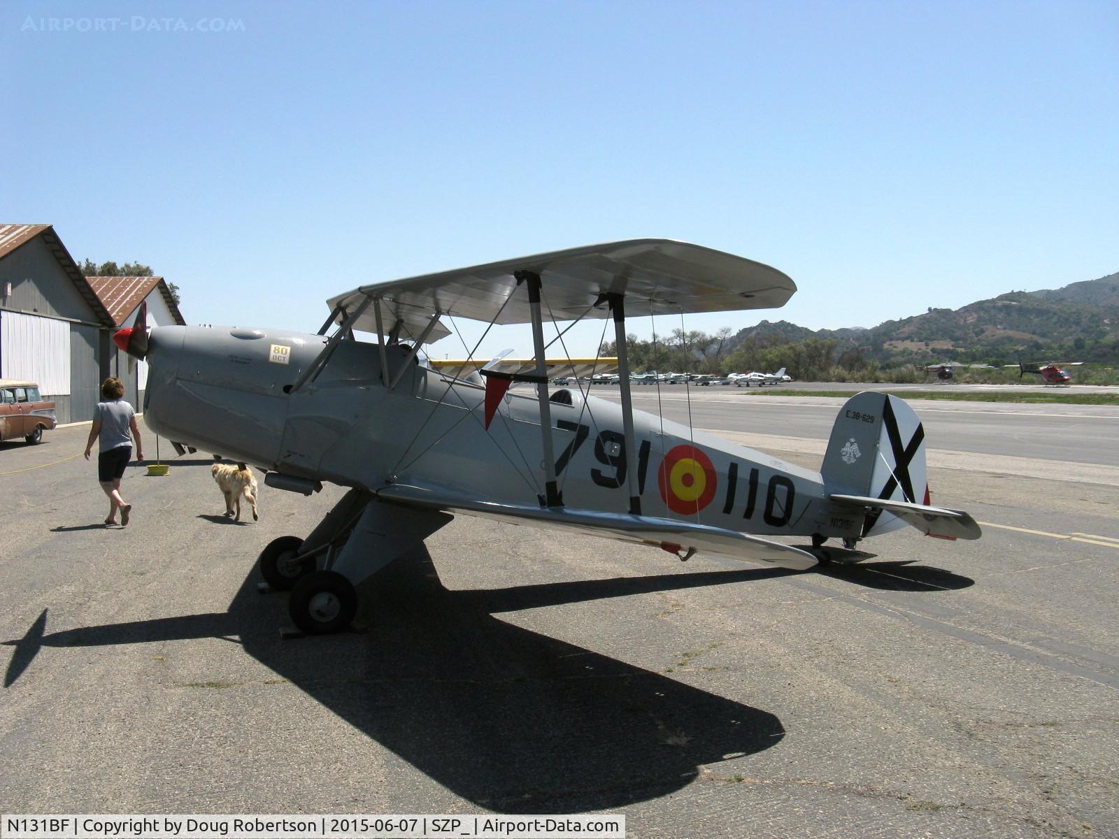 N131BF, 1963 CASA 1-131 Jungmann C/N E3B-629, 1963 C.A.S.A. 1-131 BUCKER JUNGMANN, E.N.M.A. GIV Series, Spain built production aircraft, Experimental Exhibition class