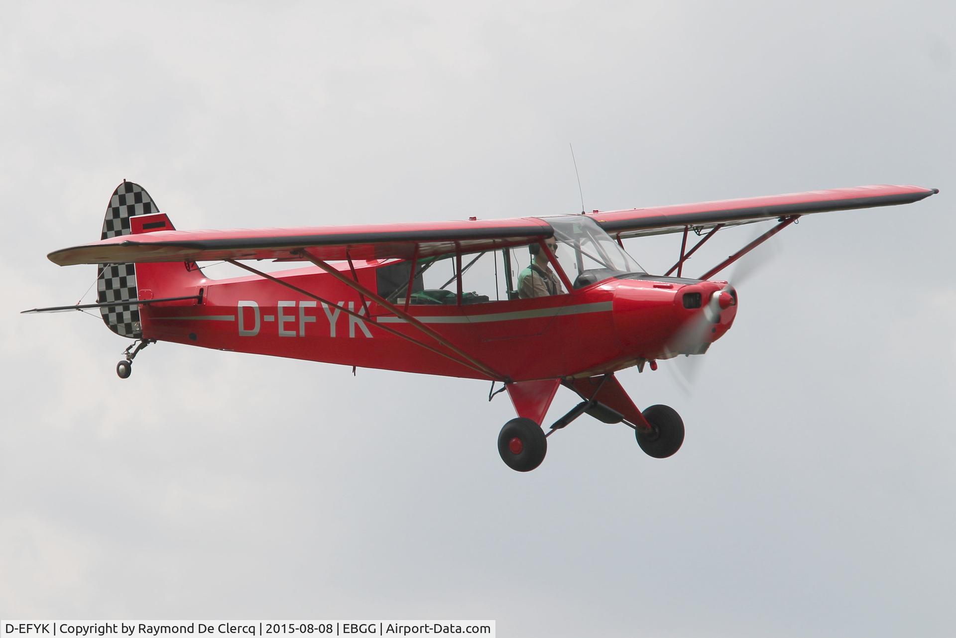 D-EFYK, 1954 Piper L-18C Super Cub C/N 18-3424, Landing at Overboelare.