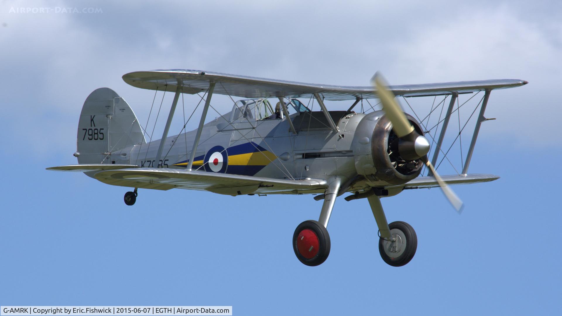 G-AMRK, 1937 Gloster Gladiator Mk1 C/N [L8032], 43. K7985 at The Shuttleworth Flying Day and LAA Party in the Park, June 2015.