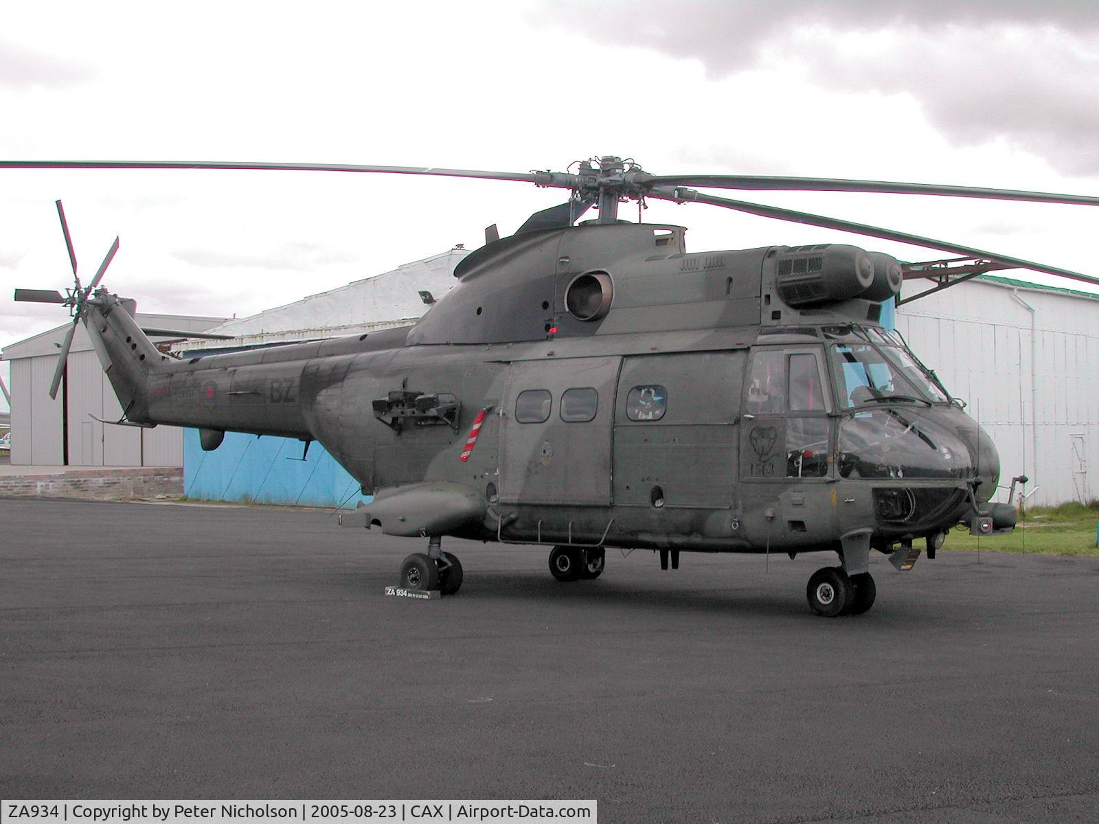 ZA934, 1980 Westland Puma HC.1 C/N 1622, Puma HC.1, callsign Parker 1, of 33 Squadron on a visit to Carlisle in the Summer of 2005.