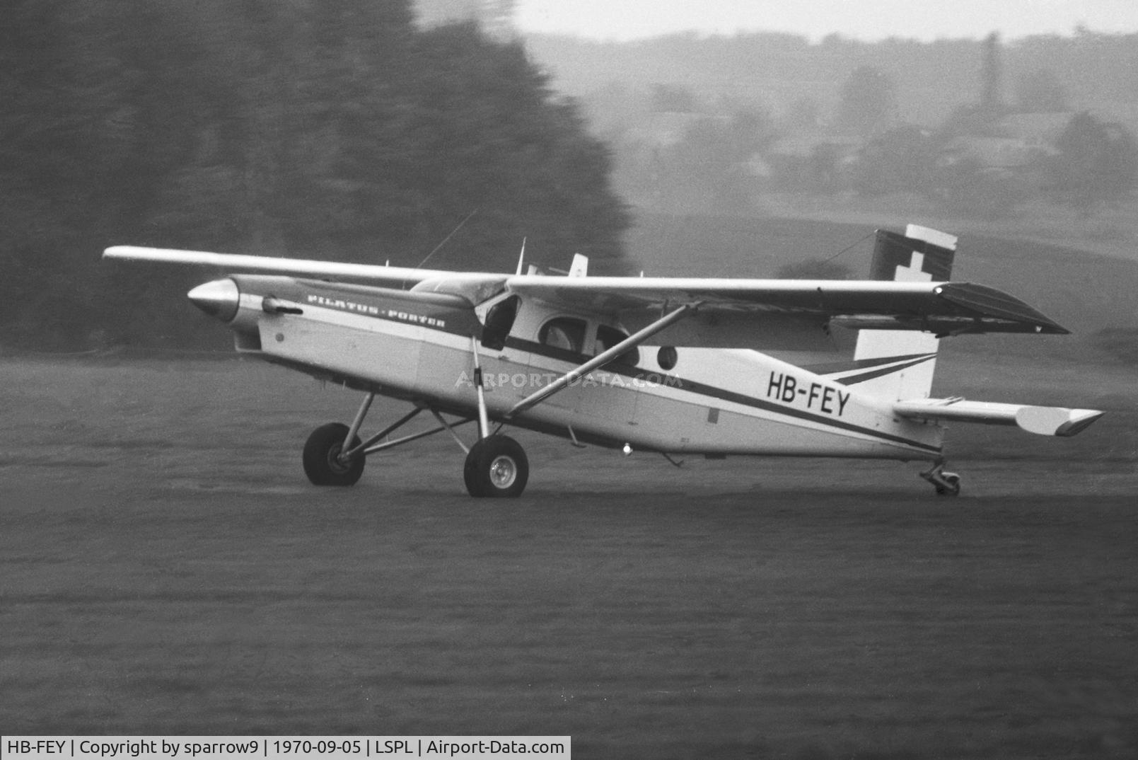 HB-FEY, 1969 Pilatus PC-6/B1-H2 Turbo Porter C/N 678, Fliegerchilbi Bleienbach 1970