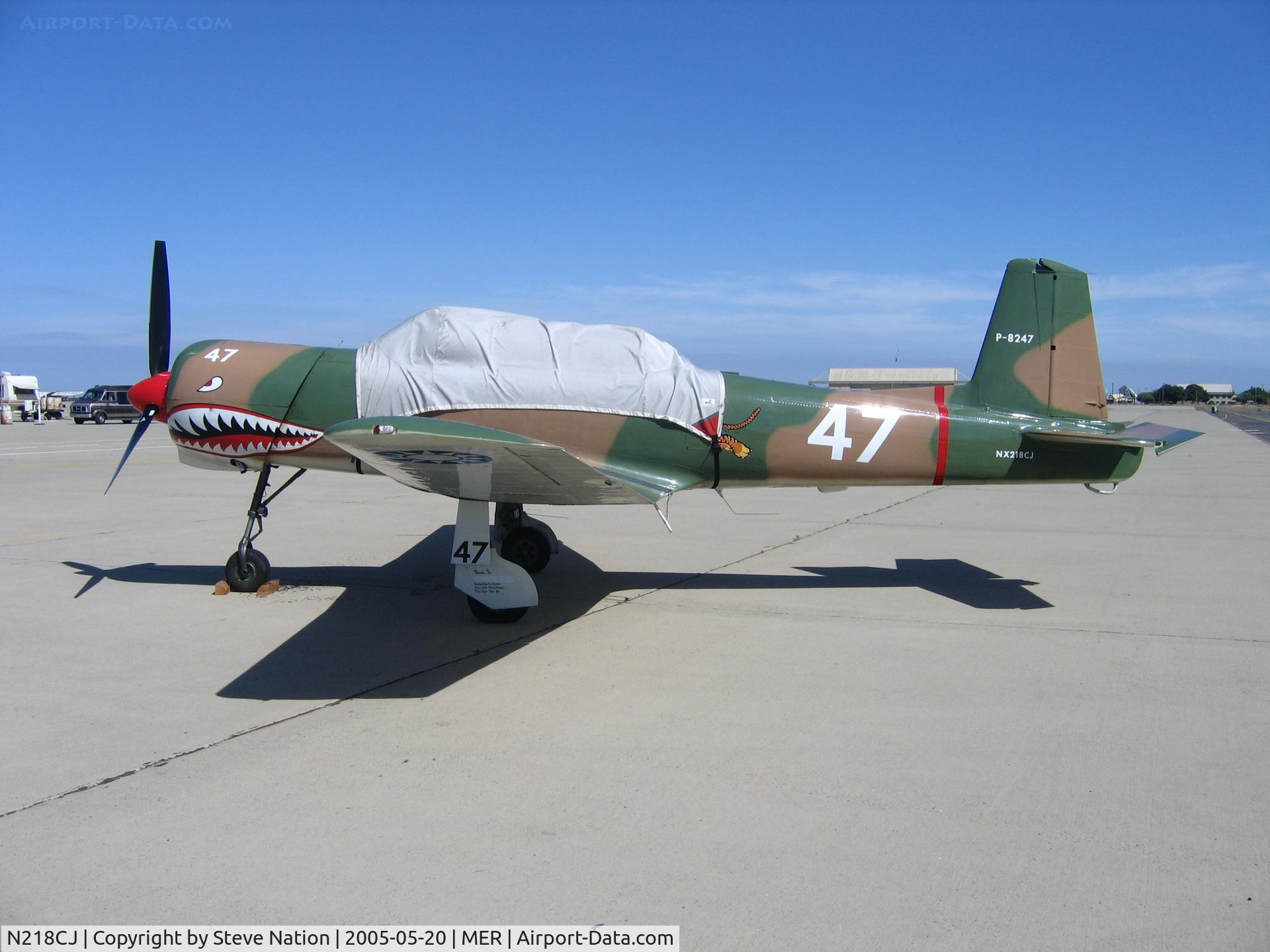 N218CJ, 1979 Nanchang CJ-6A C/N 3532021, Barry Hancock's CJ-6 NX218CJ painted in Chinese AF colors (P-8247) with sharkmouth, tiger logo and #47
