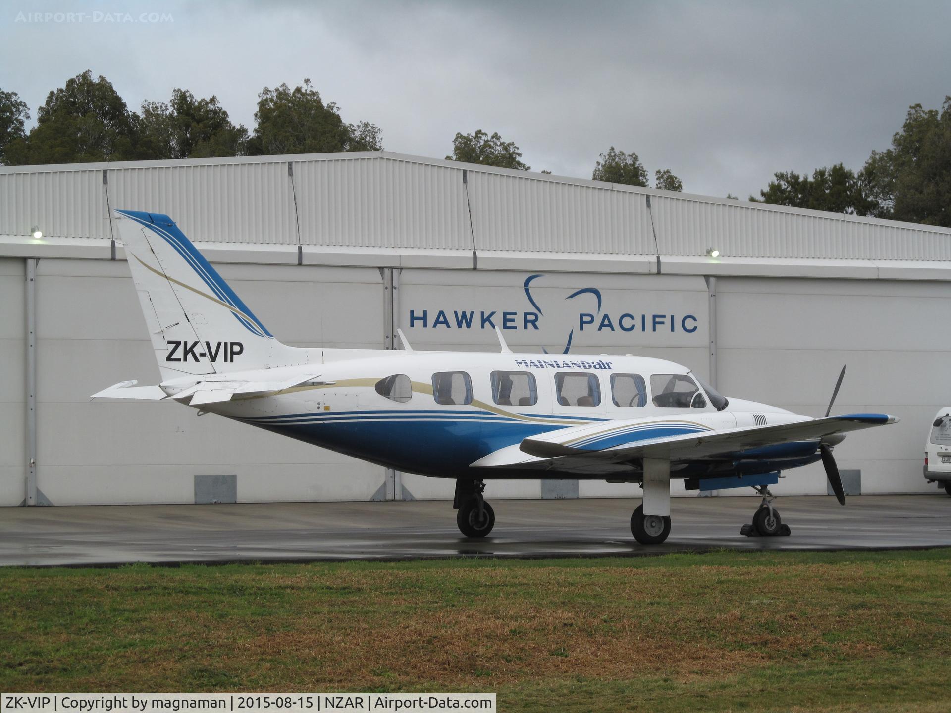 ZK-VIP, Piper PA-31-350 Chieftain C/N 31-7405482, Outside hawker pacific today