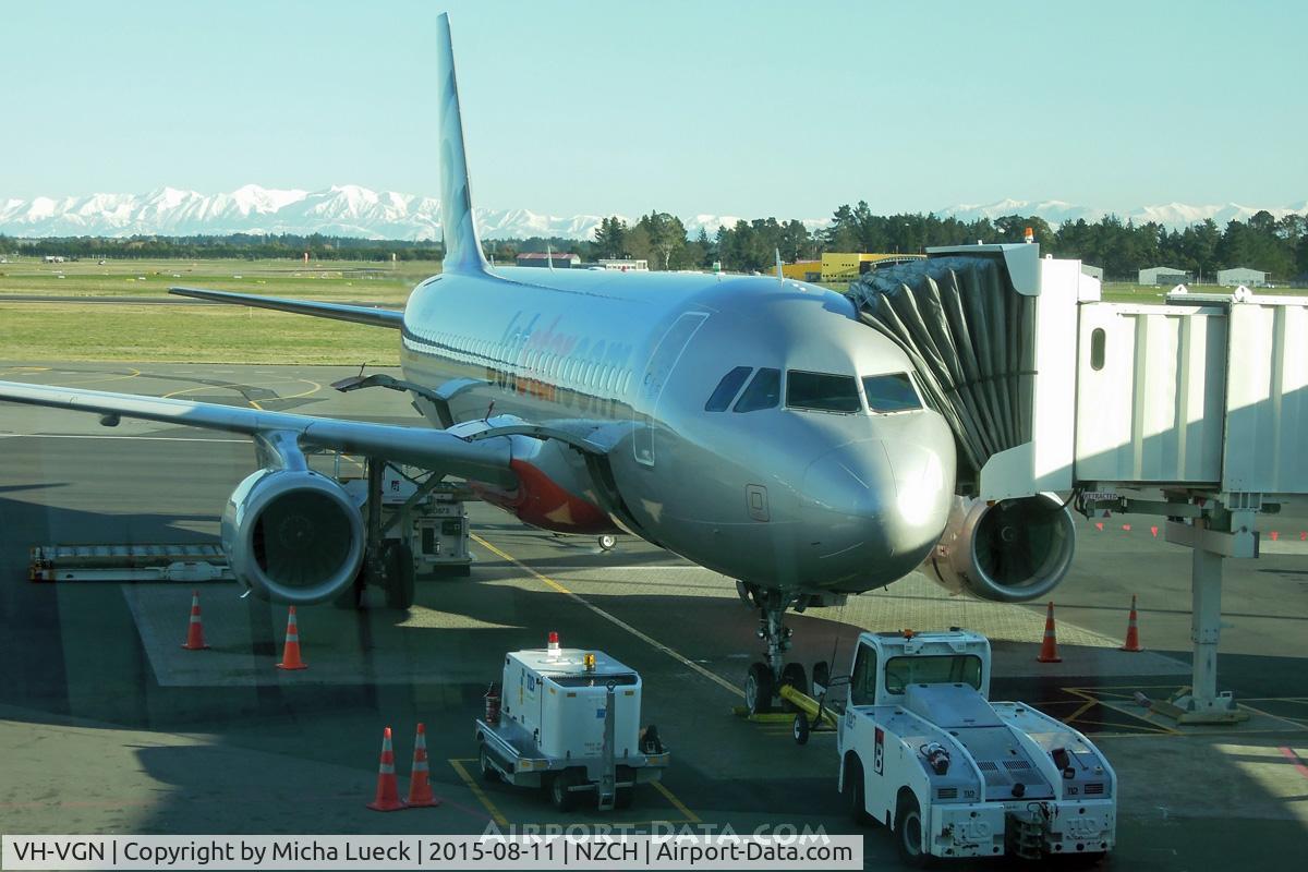 VH-VGN, 2010 Airbus A320-232 C/N 4434, At Christchurch