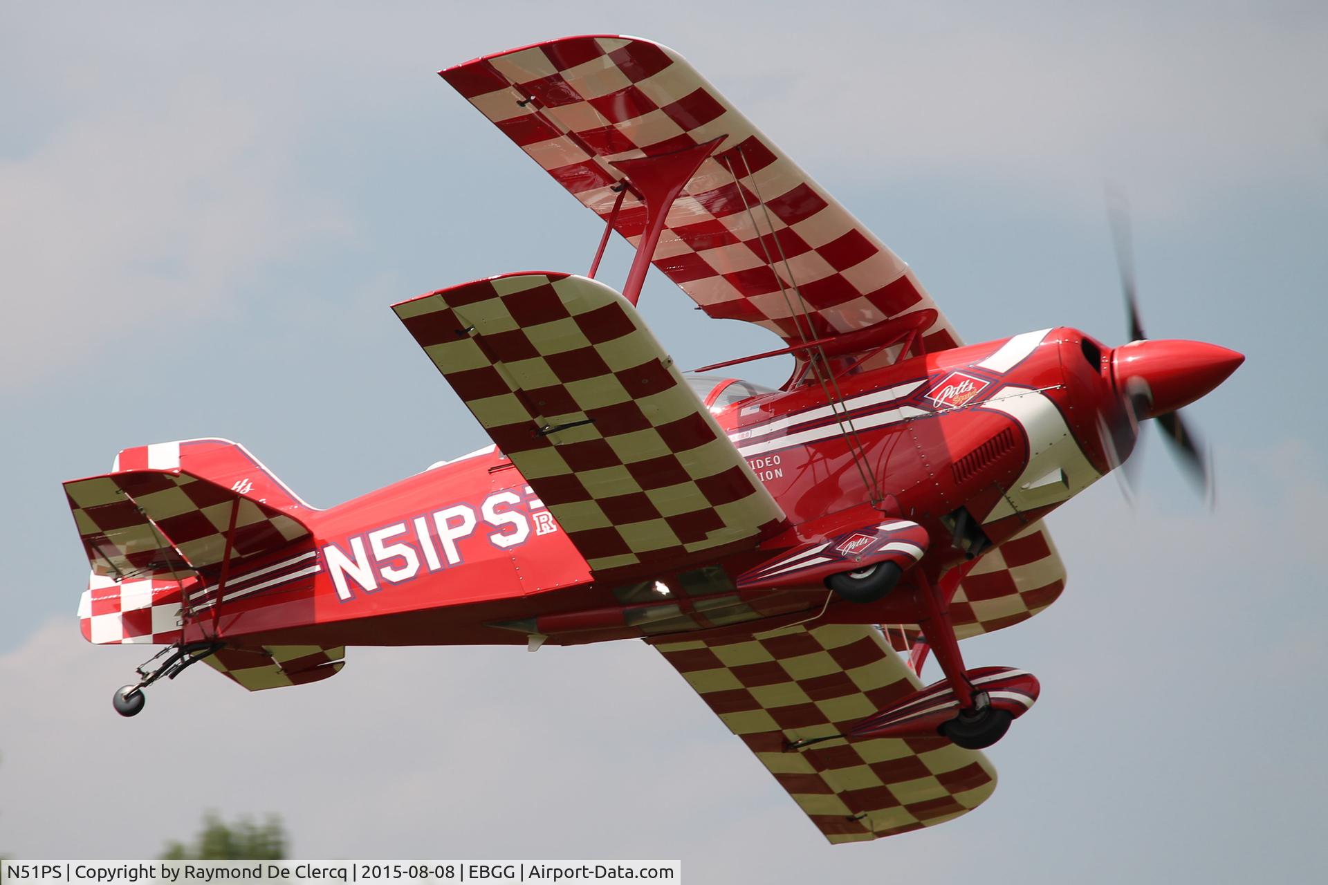 N51PS, 2008 Aviat Pitts S-2C Special C/N 6087, Tailwheel Meet at Overboelare 2015.