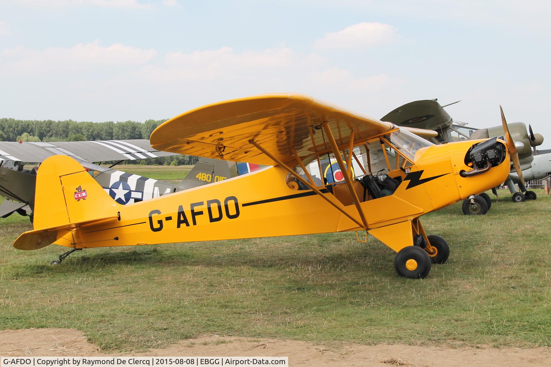 G-AFDO, 1938 Piper J3C-65 Cub Cub C/N 2593, Tailwheel Meet at Overboelare 2015.