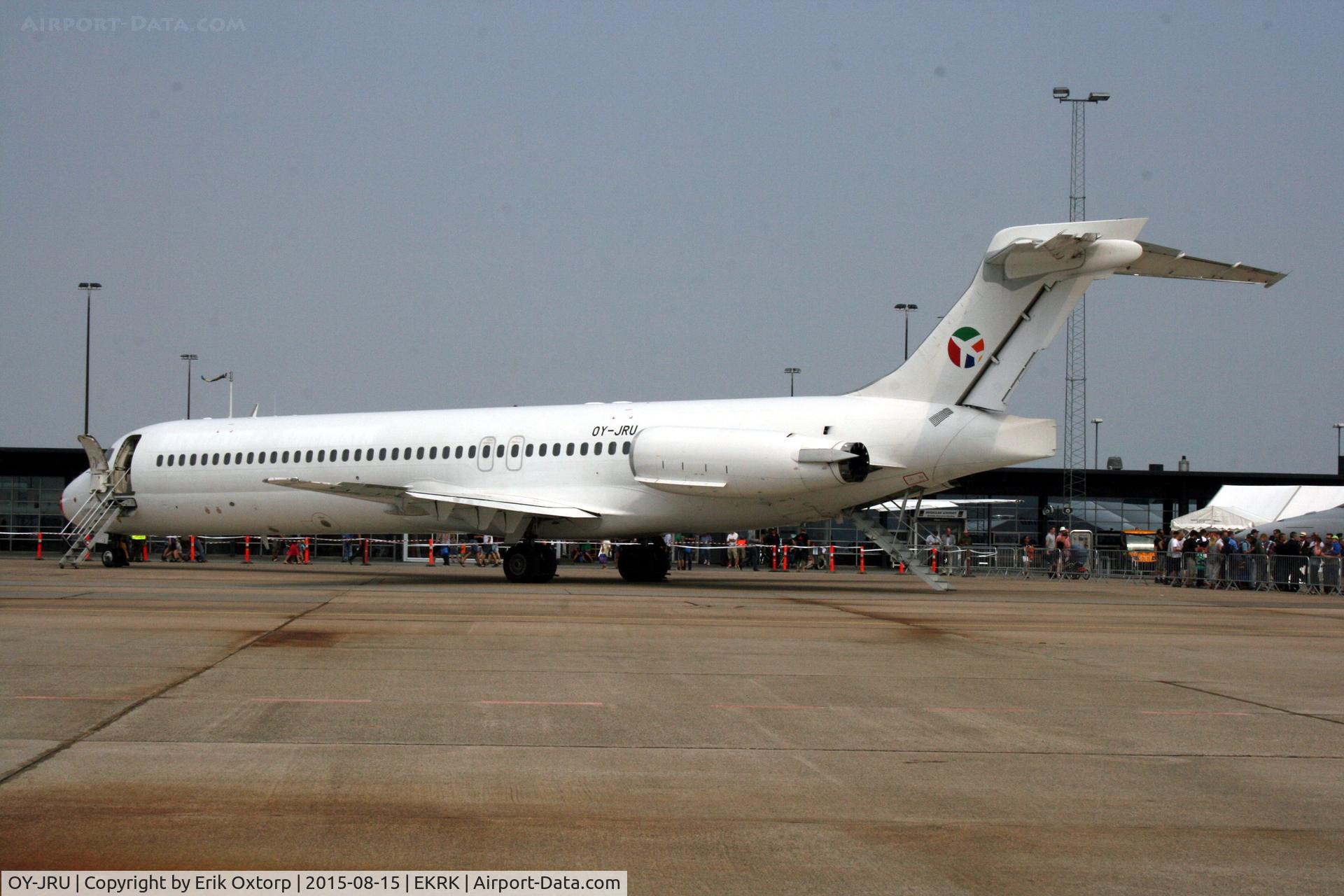 OY-JRU, 1987 McDonnell Douglas MD-87 (DC-9-87) C/N 49403, OY-JRU at the Roskilde Air Show 2015. Now OY-JRU is all White.