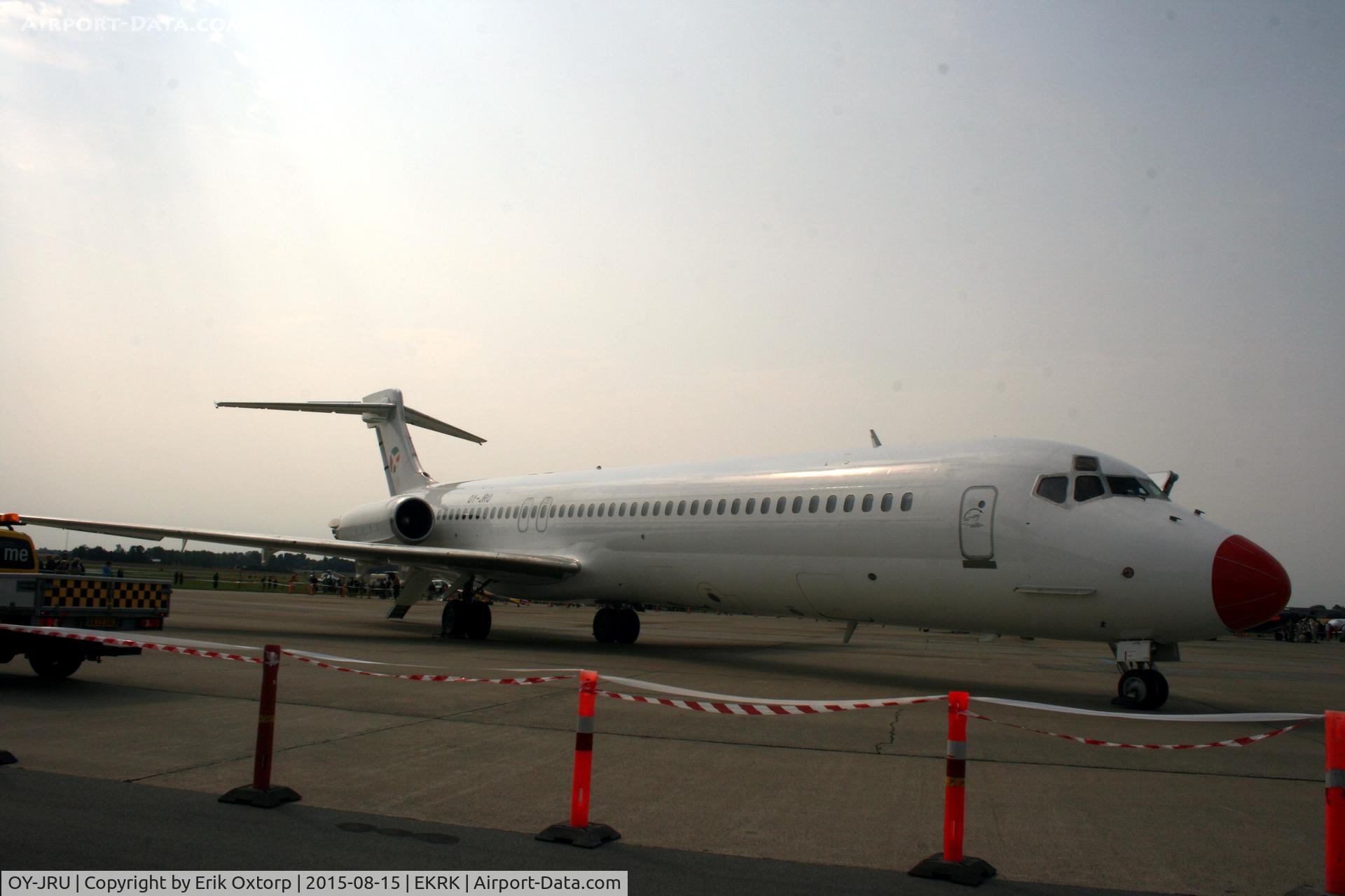 OY-JRU, 1987 McDonnell Douglas MD-87 (DC-9-87) C/N 49403, OY-JRU at the Roskilde Air Show 2015. Now OY-JRU is all White.